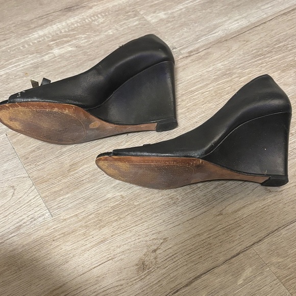 Jessica Simpson Black Wedges with Bow Detail - Picture 3 of 5